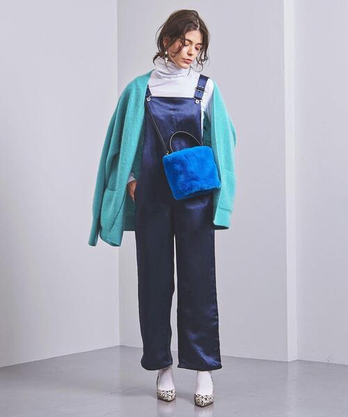 UNITED ARROWS(ユナイテッドアローズ)の「UWSC ファー アゼ カーディガン†(カーディガン/ボレロ・レディース・ナチュラル/ターコイズブルー/ダークグレー・フリー)」の4枚目の写真
