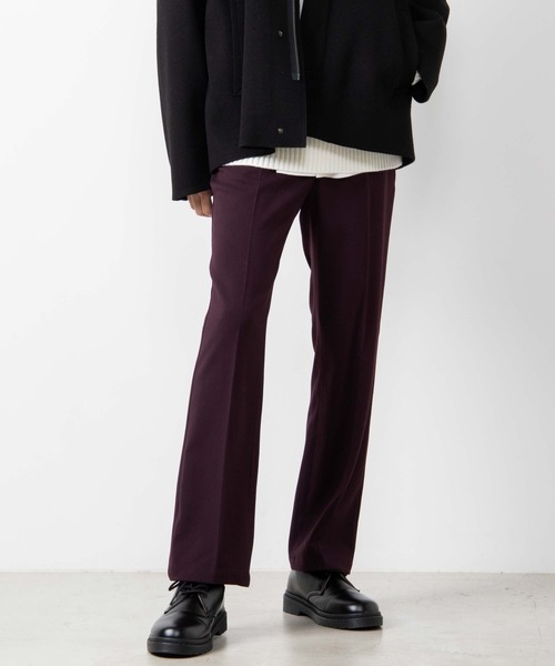 WEGO（ウィゴー）の「WEGO/起毛TRセンタープレススラックス（スラックス・メンズ・ブラック/ワイン・SMALL/LARGE/MEDIUM）」の2枚目の写真
