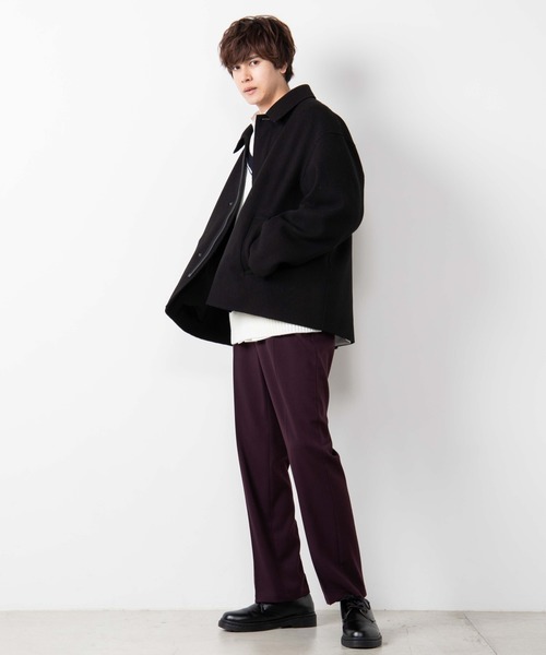 WEGO（ウィゴー）の「WEGO/起毛TRセンタープレススラックス（スラックス・メンズ・ブラック/ワイン・SMALL/LARGE/MEDIUM）」の3枚目の写真