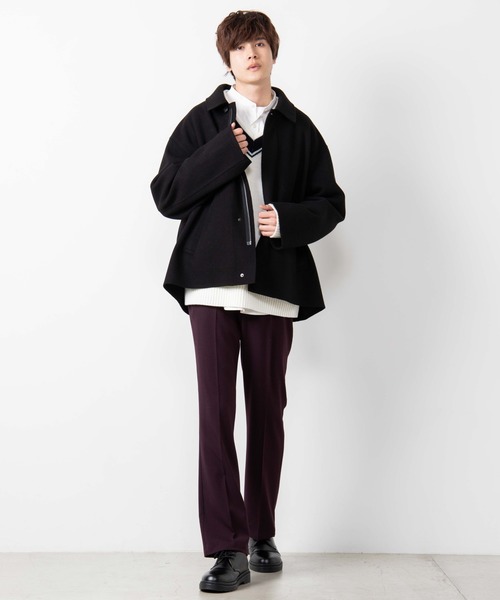 WEGO（ウィゴー）の「WEGO/起毛TRセンタープレススラックス（スラックス・メンズ・ブラック/ワイン・SMALL/LARGE/MEDIUM）」の5枚目の写真