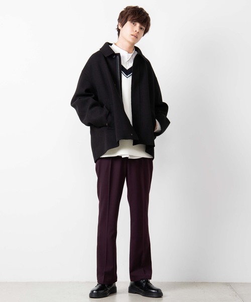 WEGO（ウィゴー）の「WEGO/起毛TRセンタープレススラックス（スラックス・メンズ・ブラック/ワイン・SMALL/LARGE/MEDIUM）」の6枚目の写真