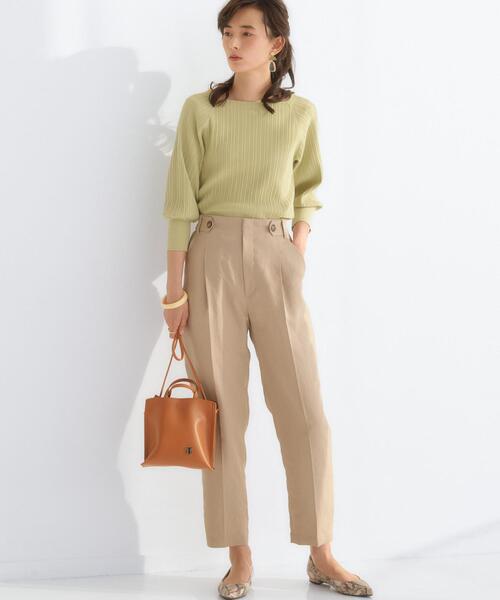 green label relaxing(グリーンレーベルリラクシング)の「◆FM トリアセ マットクロス テーパード パンツ(その他パンツ・レディース・オレンジ系その他/ベージュ/ネイビー・40/38/42/34/36)」の19枚目の写真
