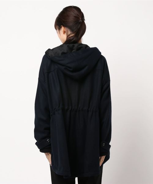 miniyu（ミニュウ）の「La SRIC/リムーバブルフードコート（その他アウター・レディース・ベージュ/Navy・38）」の7枚目の写真