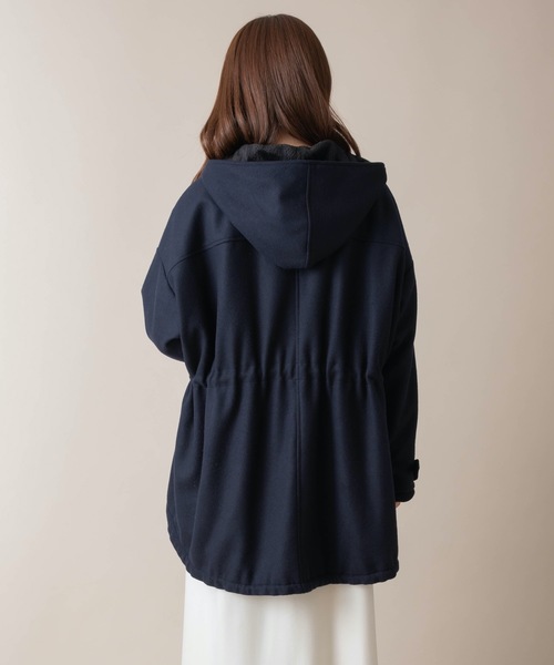 miniyu（ミニュウ）の「La SRIC/リムーバブルフードコート（その他アウター・レディース・ベージュ/Navy・38）」の17枚目の写真