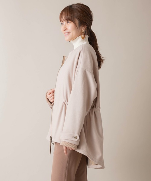 miniyu（ミニュウ）の「La SRIC/リムーバブルフードコート（その他アウター・レディース・ベージュ/Navy・38）」の20枚目の写真