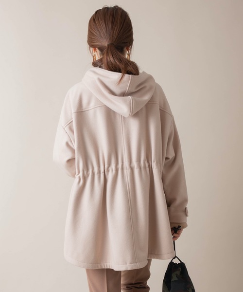 miniyu（ミニュウ）の「La SRIC/リムーバブルフードコート（その他アウター・レディース・ベージュ/Navy・38）」の18枚目の写真