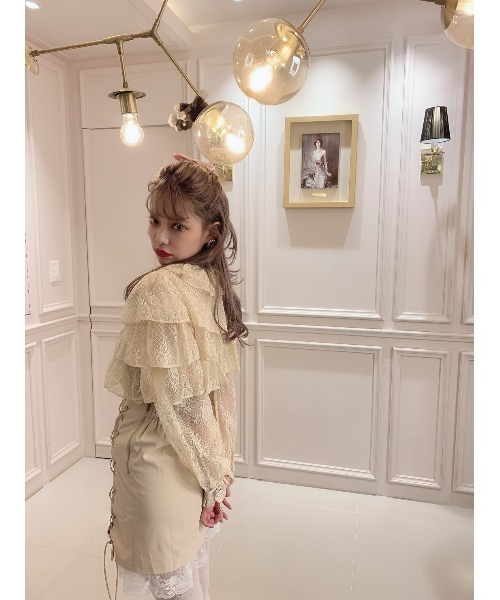 Swankiss（スワンキス）の「PN laceup casual S/K（スカート・レディース・ベージュ/ピンク/ブラック/ブルー・FREE）」の13枚目の写真