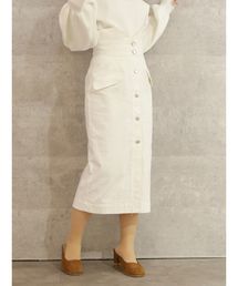 dazzlin | ハイウエストフロントボタンデ二ムスカート(デニムスカート)