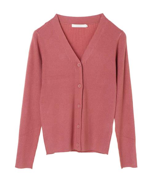 AMERICAN HOLIC（アメリカンホリック）の「10col.Vネックリブカーディガン＊（カーディガン/ボレロ・レディース・ブラウン/ピンク/ブラック/ネイビー/ブルー系その他2/グレー系その他4/その他7/ボルドー/マスタード/グリーン・M/L）」の20枚目の写真