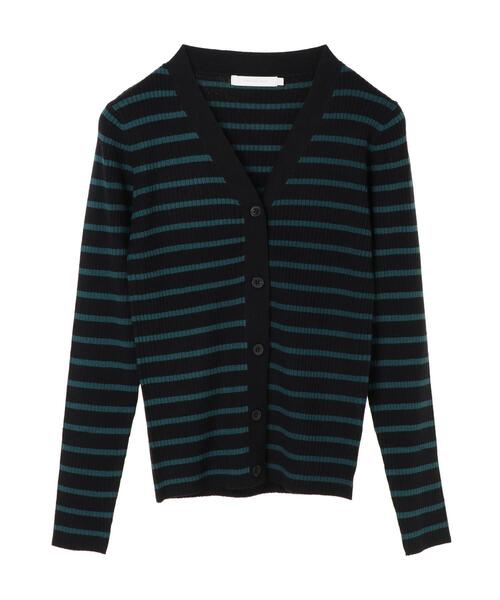 AMERICAN HOLIC（アメリカンホリック）の「10col.Vネックリブカーディガン＊（カーディガン/ボレロ・レディース・ブラウン/ピンク/ブラック/ネイビー/ブルー系その他2/グレー系その他4/その他7/ボルドー/マスタード/グリーン・M/L）」の6枚目の写真