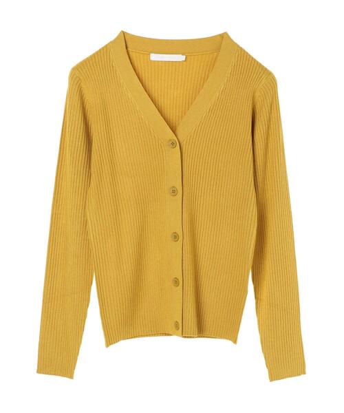AMERICAN HOLIC（アメリカンホリック）の「10col.Vネックリブカーディガン＊（カーディガン/ボレロ・レディース・ブラウン/ピンク/ブラック/ネイビー/ブルー系その他2/グレー系その他4/その他7/ボルドー/マスタード/グリーン・M/L）」の7枚目の写真