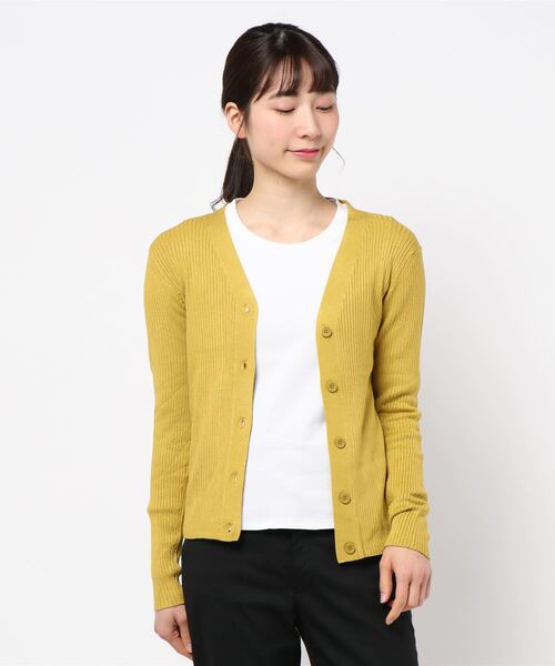 AMERICAN HOLIC（アメリカンホリック）の「10col.Vネックリブカーディガン＊（カーディガン/ボレロ・レディース・ブラウン/ピンク/ブラック/ネイビー/ブルー系その他2/グレー系その他4/その他7/ボルドー/マスタード/グリーン・M/L）」の15枚目の写真