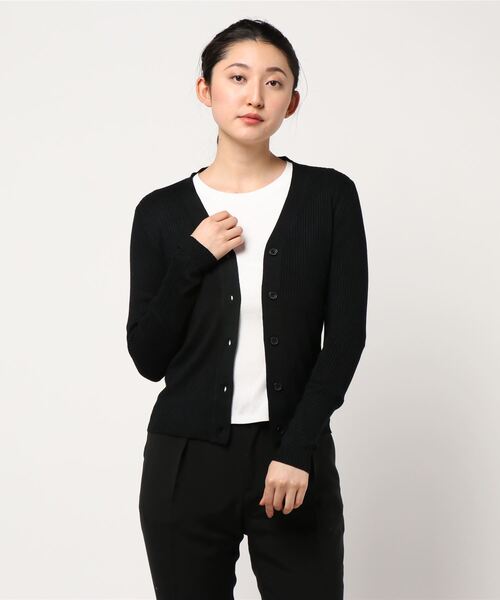 AMERICAN HOLIC（アメリカンホリック）の「10col.Vネックリブカーディガン＊（カーディガン/ボレロ・レディース・ブラウン/ピンク/ブラック/ネイビー/ブルー系その他2/グレー系その他4/その他7/ボルドー/マスタード/グリーン・M/L）」の13枚目の写真