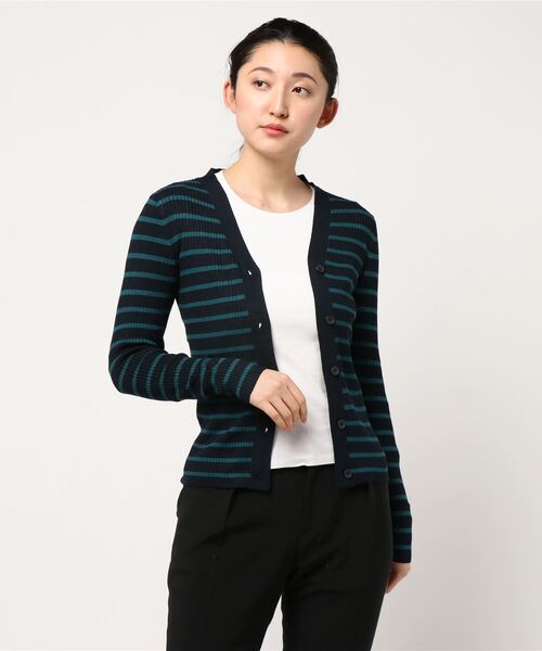 AMERICAN HOLIC（アメリカンホリック）の「10col.Vネックリブカーディガン＊（カーディガン/ボレロ・レディース・ブラウン/ピンク/ブラック/ネイビー/ブルー系その他2/グレー系その他4/その他7/ボルドー/マスタード/グリーン・M/L）」の11枚目の写真