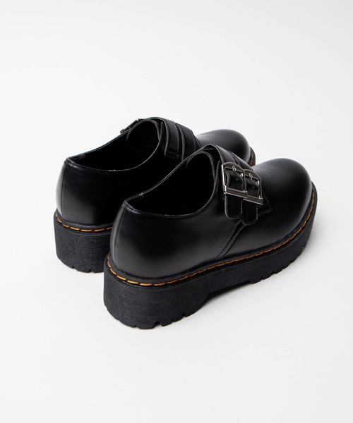 WEGO(ウィゴー)の「WEGO/2ベルトデザイン厚底シューズ(その他シューズ・レディース・ブラック・MEDIUM/LARGE)」の2枚目の写真
