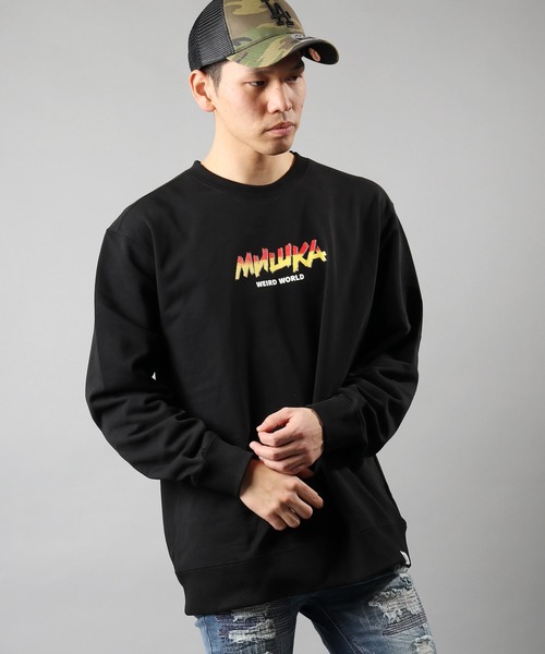 デスアダー 両面プリント トップス ビッグシルエット スウェット 裏毛スウェットトレーナー スウェット Mishka ミシカ のファッション Mishka