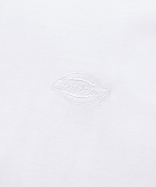 Dickies（ディッキーズ）の「Dickies ディッキーズ 別注 ロゴ刺繍 オーバーサイズ コットン S/S 半袖 ロゴTシャツ（Tシャツ/カットソー・レディース・ホワイト/ブラック/ダークグリーン/ベージュ/ネイビー/ブラウン・S/M）」の13枚目の写真