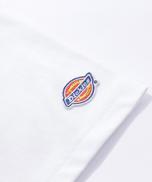 Dickies（ディッキーズ）の「Dickies ディッキーズ 別注 ロゴ刺繍 オーバーサイズ コットン S/S 半袖 ロゴTシャツ（Tシャツ/カットソー・レディース・ホワイト/ブラック/ダークグリーン/ベージュ/ネイビー/ブラウン・S/M）」の14枚目の写真