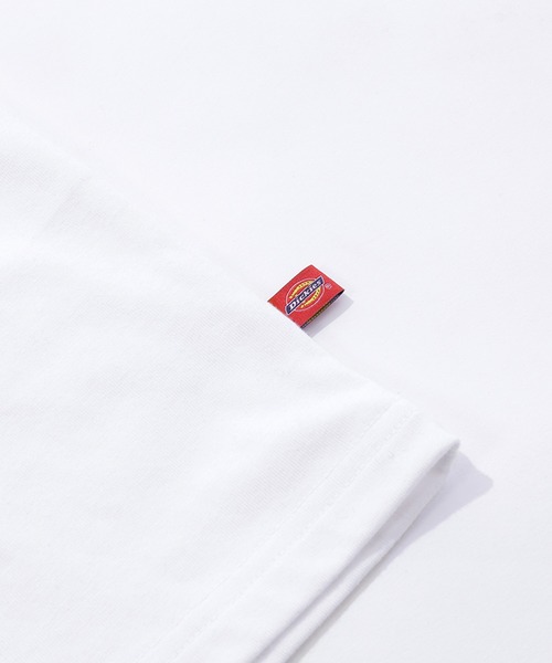 Dickies（ディッキーズ）の「Dickies ディッキーズ 別注 ロゴ刺繍 オーバーサイズ コットン S/S 半袖 ロゴTシャツ（Tシャツ/カットソー・レディース・ホワイト/ブラック/ダークグリーン/ベージュ/ネイビー/ブラウン・S/M）」の16枚目の写真