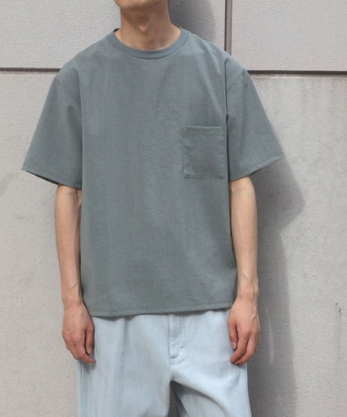 ADAM ET ROPE'(アダムエロペ)の「【EVALET】クルーネックTシャツ/吸汗・速乾(Tシャツ/カットソー・メンズ・ライトグリーン/ベージュ系その他/チャコールグレー・M/L)」の3枚目の写真