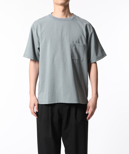 ADAM ET ROPE'(アダムエロペ)の「【EVALET】クルーネックTシャツ/吸汗・速乾(Tシャツ/カットソー・メンズ・ライトグリーン/ベージュ系その他/チャコールグレー・M/L)」の6枚目の写真