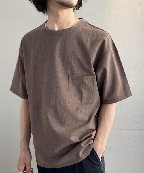 ADAM ET ROPE'(アダムエロペ)の「【EVALET】クルーネックTシャツ/吸汗・速乾(Tシャツ/カットソー・メンズ・ライトグリーン/ベージュ系その他/チャコールグレー・M/L)」の18枚目の写真