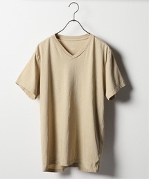SKU S/S OATMEAL HEATHER V-NECK TEE#