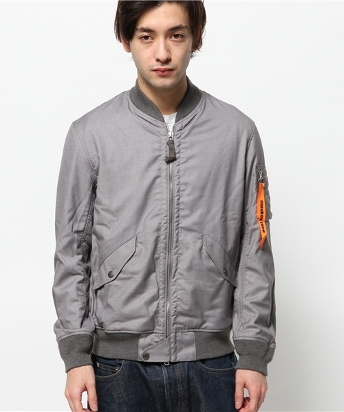 MONKEY TIME（モンキータイム）の「MT TR ギャバー カット L-2/ブルゾン ◆（ブルゾン・メンズ・グレー・LARGE/X-LARGE/MEDIUM/SMALL）」の4枚目の写真