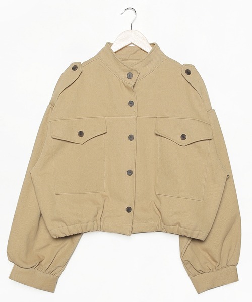 merongshop（メロンショップ）の「MERONGSHOP ショートミリタリージャケット（ミリタリージャケット・レディース・ベージュ/カーキ/アイボリー・FREE）」の13枚目の写真