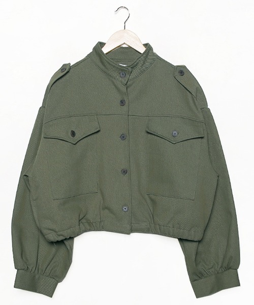 merongshop（メロンショップ）の「MERONGSHOP ショートミリタリージャケット（ミリタリージャケット・レディース・ベージュ/カーキ/アイボリー・FREE）」の14枚目の写真