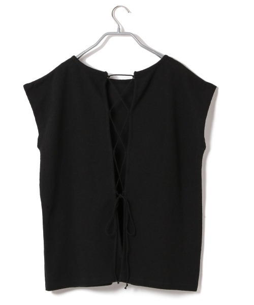 LOWRYS FARM(ローリーズファーム)の「バックレースアップSS 886983(Tシャツ/カットソー・レディース・ブラック/オフホワイト/イエロー・FREE)」の13枚目の写真