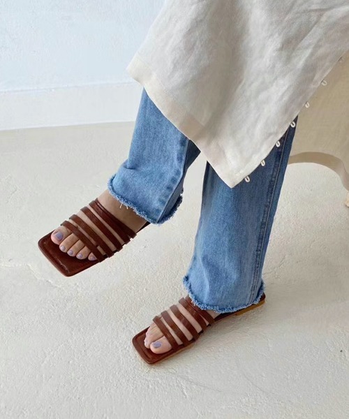 chuclla（チュクラ）の「【chuclla】Border strap sandal sb-6 chs65（サンダル・レディース・ライトブルー/ブラック/ブラウン/オフホワイト・40/38/39/36/37）」の6枚目の写真