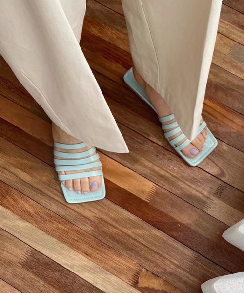 chuclla（チュクラ）の「【chuclla】Border strap sandal sb-6 chs65（サンダル・レディース・ライトブルー/ブラック/ブラウン/オフホワイト・40/38/39/36/37）」の8枚目の写真