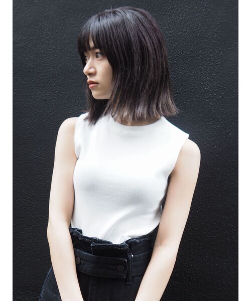 EMODA（エモダ）の「アップネックフィットタンクトップ（タンクトップ・レディース・その他/ブラウン/ホワイト/ブラック・FREE）」の15枚目の写真