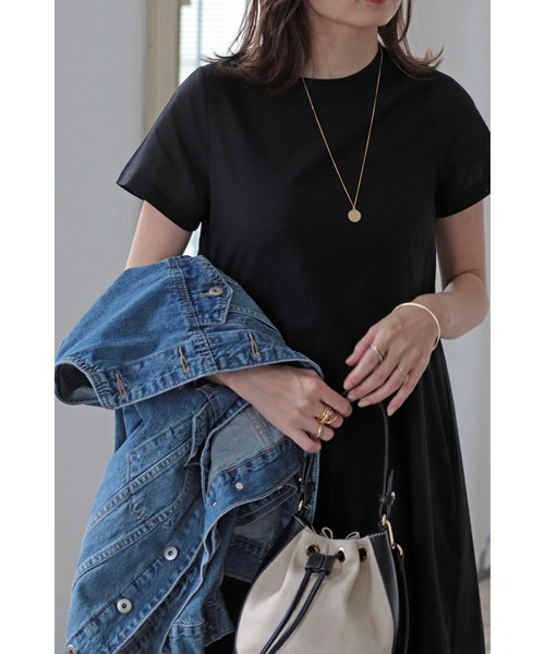 Bonjour Sagan（ボンジュールサガン）の「バックツイストAラインワンピース（ワンピース・レディース・ブラック/モカ・FREE）」の12枚目の写真