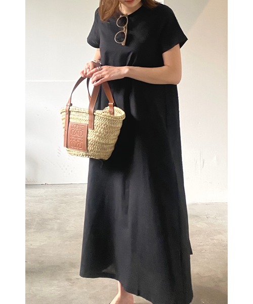 Bonjour Sagan（ボンジュールサガン）の「バックツイストAラインワンピース（ワンピース・レディース・ブラック/モカ・FREE）」の17枚目の写真