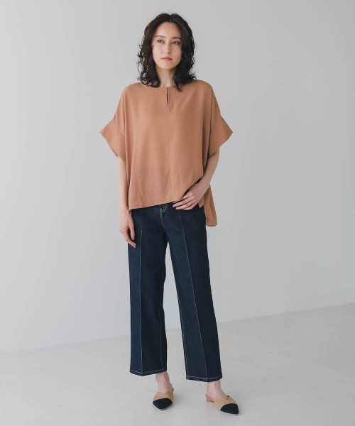 Bou Jeloud（ブージュルード）の「オールストレッチセンタープレスデニムパンツ（デニムパンツ・レディース・ブルー/インディゴブルー/ナチュラル・38/36）」の21枚目の写真