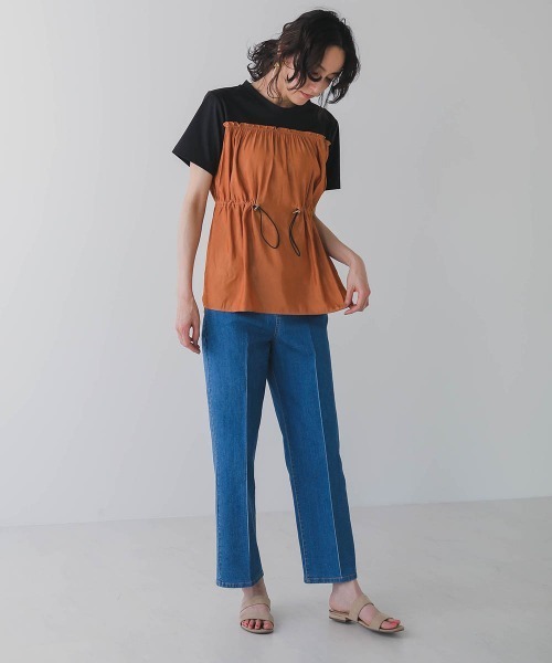 Bou Jeloud（ブージュルード）の「オールストレッチセンタープレスデニムパンツ（デニムパンツ・レディース・ブルー/インディゴブルー/ナチュラル・38/36）」の13枚目の写真