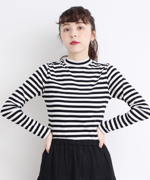 tシャツ リップルハイネックプルオーバー レディース ハイネックプルオーバー シャツ レディース トップス 送料無料