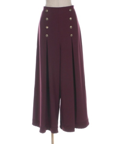 axes femme（アクシーズファム）の「連釦デザインフレアパンツ（その他パンツ・レディース・グリーン系その他/ワイン/ブラック・MEDIUM）」の8枚目の写真