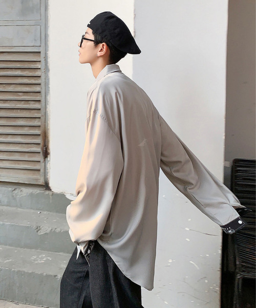 neos（ネオス）の「【neos -addictive design-】ルーズシルエット タイ付き ロングスリーブシャツ（シャツ/ブラウス・メンズ・ホワイト/ブラック/グレー/ホワイト系その他/ブラック系その他/グレー系その他/グレー系その他2・MEDIUM/LARGE/X-LARGE）」の18枚目の写真