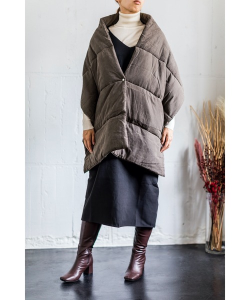 4youstory（フォーユーストーリー）の「【４youstory　ダウンショール】（ストール/ショール・レディース・チャコールグレー/ベージュ/ブラウン/ミント・FREE）」の3枚目の写真