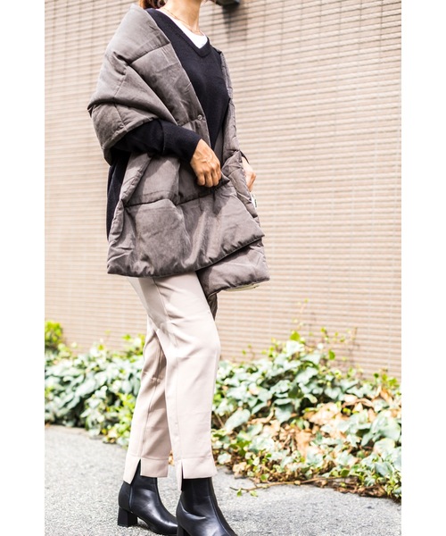 4youstory（フォーユーストーリー）の「【４youstory　ダウンショール】（ストール/ショール・レディース・チャコールグレー/ベージュ/ブラウン/ミント・FREE）」の6枚目の写真