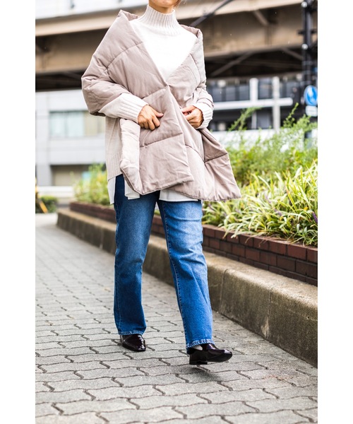 4youstory（フォーユーストーリー）の「【４youstory　ダウンショール】（ストール/ショール・レディース・チャコールグレー/ベージュ/ブラウン/ミント・FREE）」の15枚目の写真