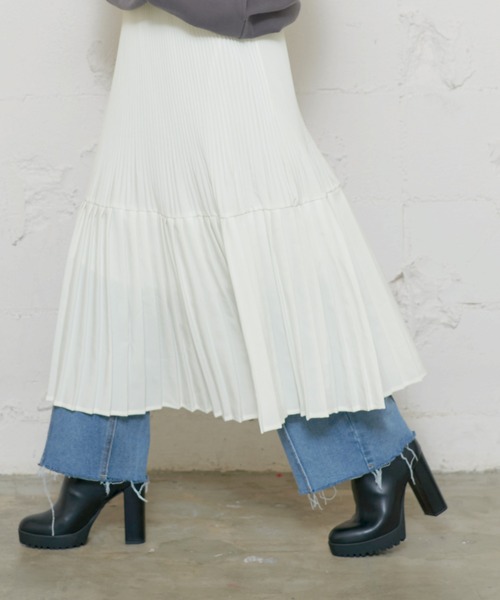 coca（coca）（コカ）の「モードスカート（スカート・レディース・ホワイト/ブラック/ベージュ/マスタード・ONE SIZE）」の2枚目の写真