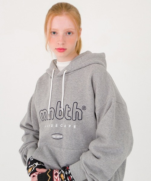 ★MAINBOOTH★Luminous Hood T-Shirt(NAVY)★正規品/直送料込 MAINBOOTH（メインブース）の「【MAINBOOTH 】MNBTH Hood T
