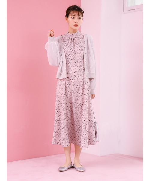 fifth calin(フィフスカラン)の「スタンドネックレオパードモチーフワンピース(ワンピース・レディース・ブラック/グレー・MEDIUM)」の16枚目の写真