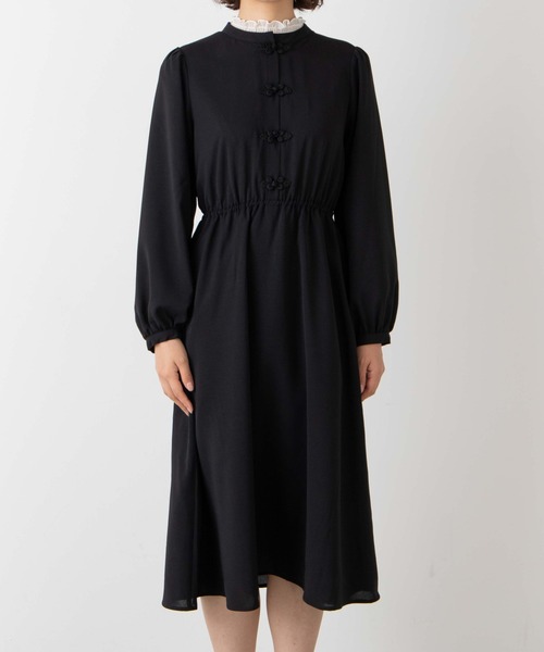 WEGO（ウィゴー）の「WEGO/チャイナロングワンピース（ワンピース・レディース・アイボリー/グリーン/ブラック・FREE）」の8枚目の写真