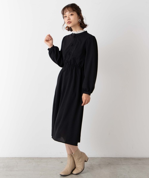 WEGO（ウィゴー）の「WEGO/チャイナロングワンピース（ワンピース・レディース・アイボリー/グリーン/ブラック・FREE）」の16枚目の写真