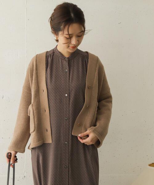 URBAN RESEARCH DOORS（アーバンリサーチドアーズ）の「ローゲージアウトポケットカーデ（カーディガン/ボレロ・レディース・アイボリー/ブルー/モカ・ONE）」の12枚目の写真